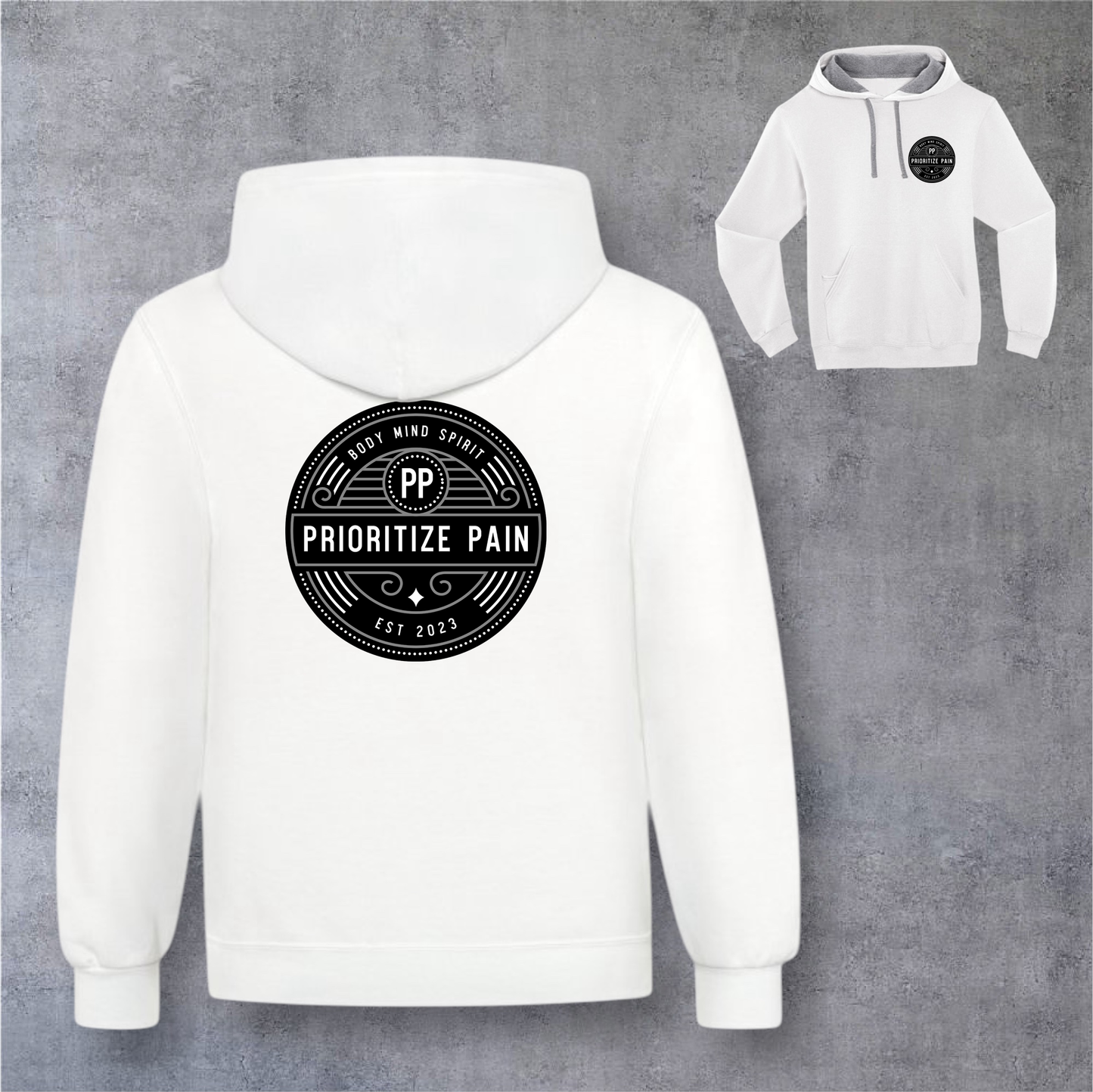 Unisex Hoodie - BESPOKE - White/Black