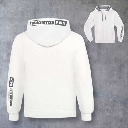 Unisex Hoodie - HORIZON - White/Grey