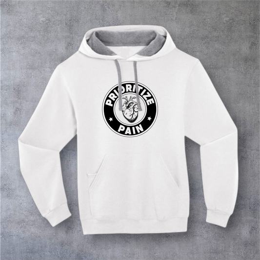 Unisex Hoodie - A HEART - White/Black