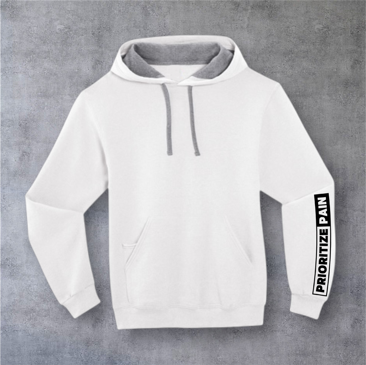 Unisex Hoodie - HORIZON - White/Black