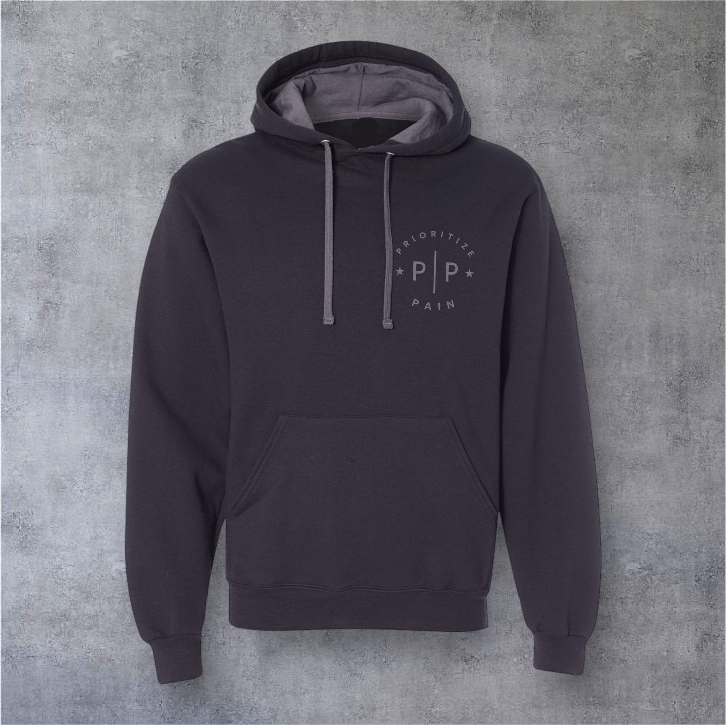 Unisex Hoodie - MOD CIRCLE - Black/Grey