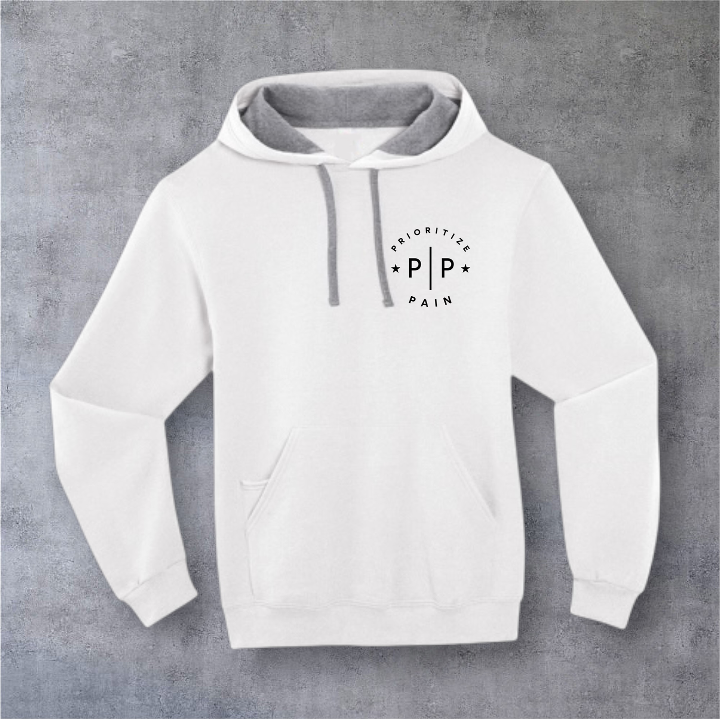 Unisex Hoodie - MOD CIRCLE - White/Black