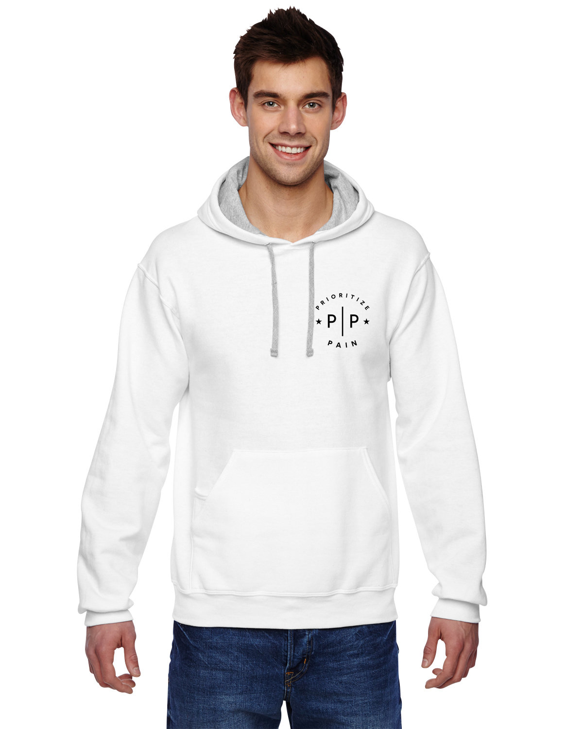 Unisex Hoodie - MOD CIRCLE - White/Black