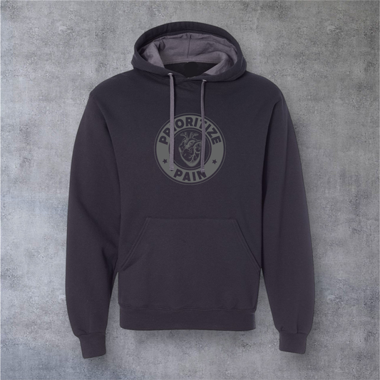 Unisex Hoodie - A HEART - Black/Grey