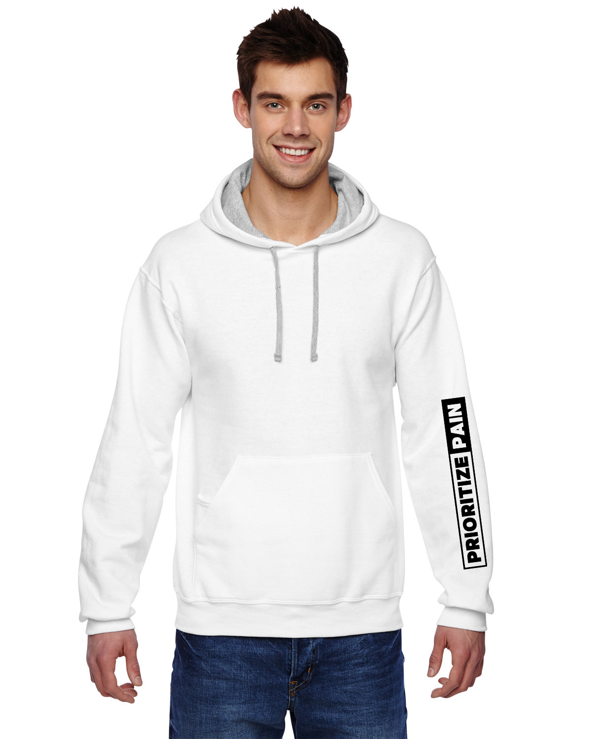 Unisex Hoodie - HORIZON - White/Black