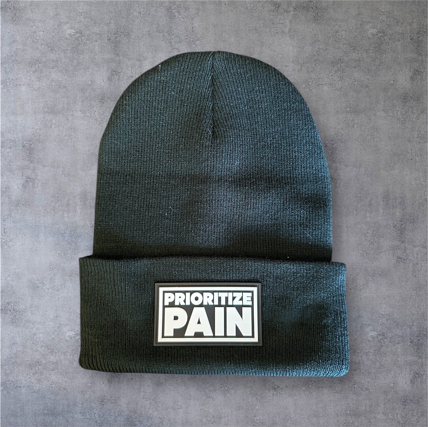 Knit Beanie - OG - PVC Patch - Black