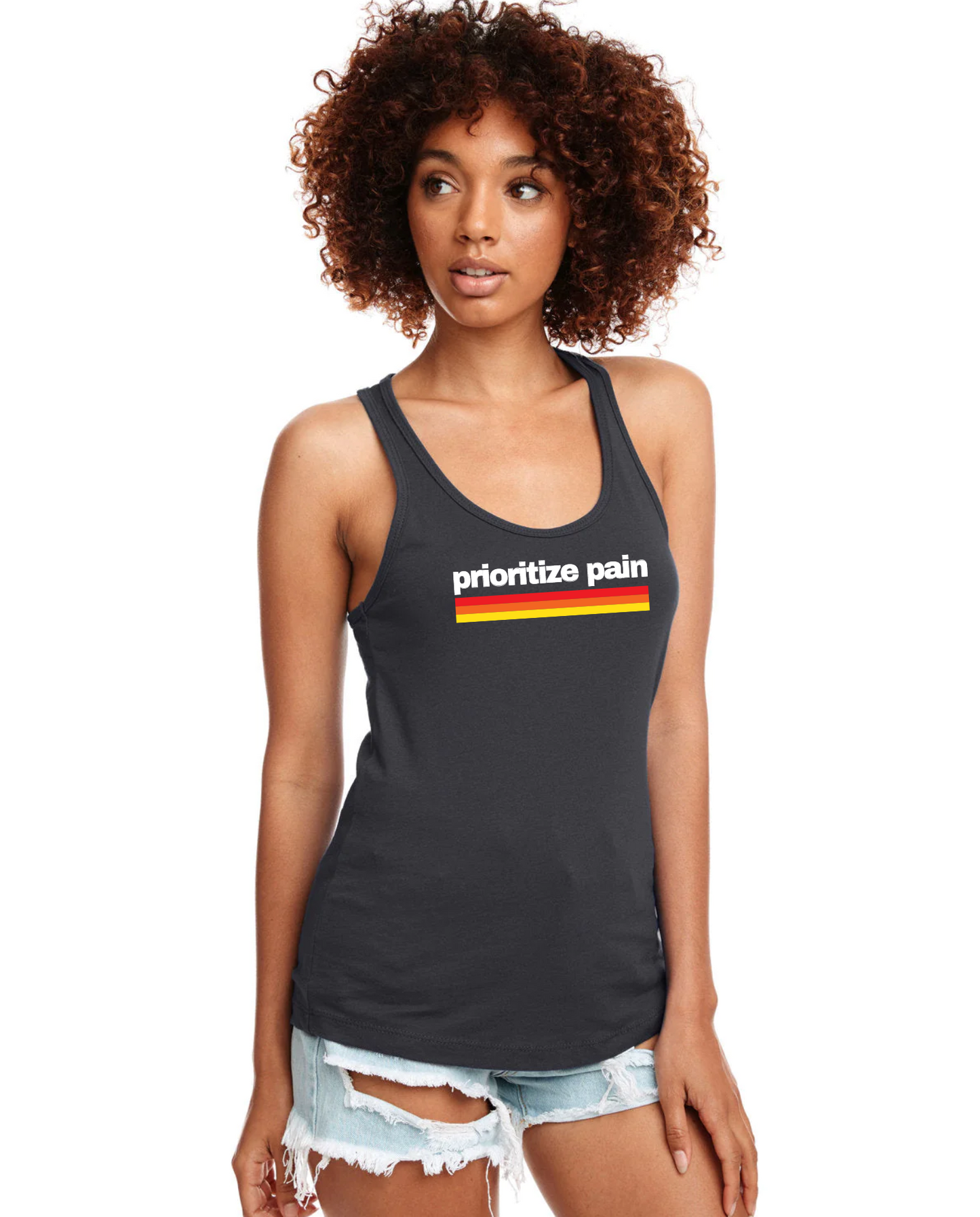 Racerback Tank - RETRO - Black-White ROY