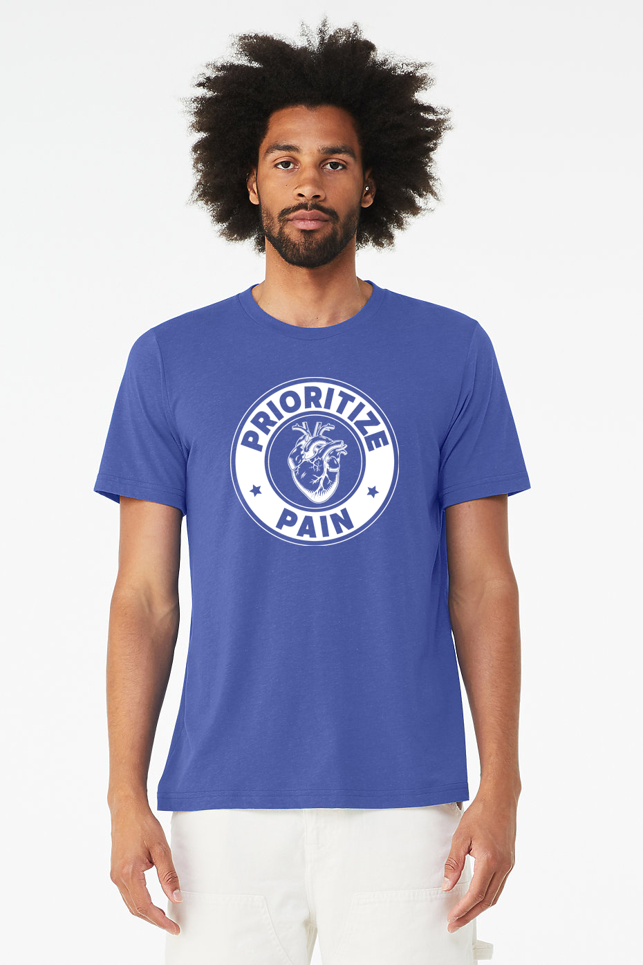 Unisex T - A HEART - Blue/White
