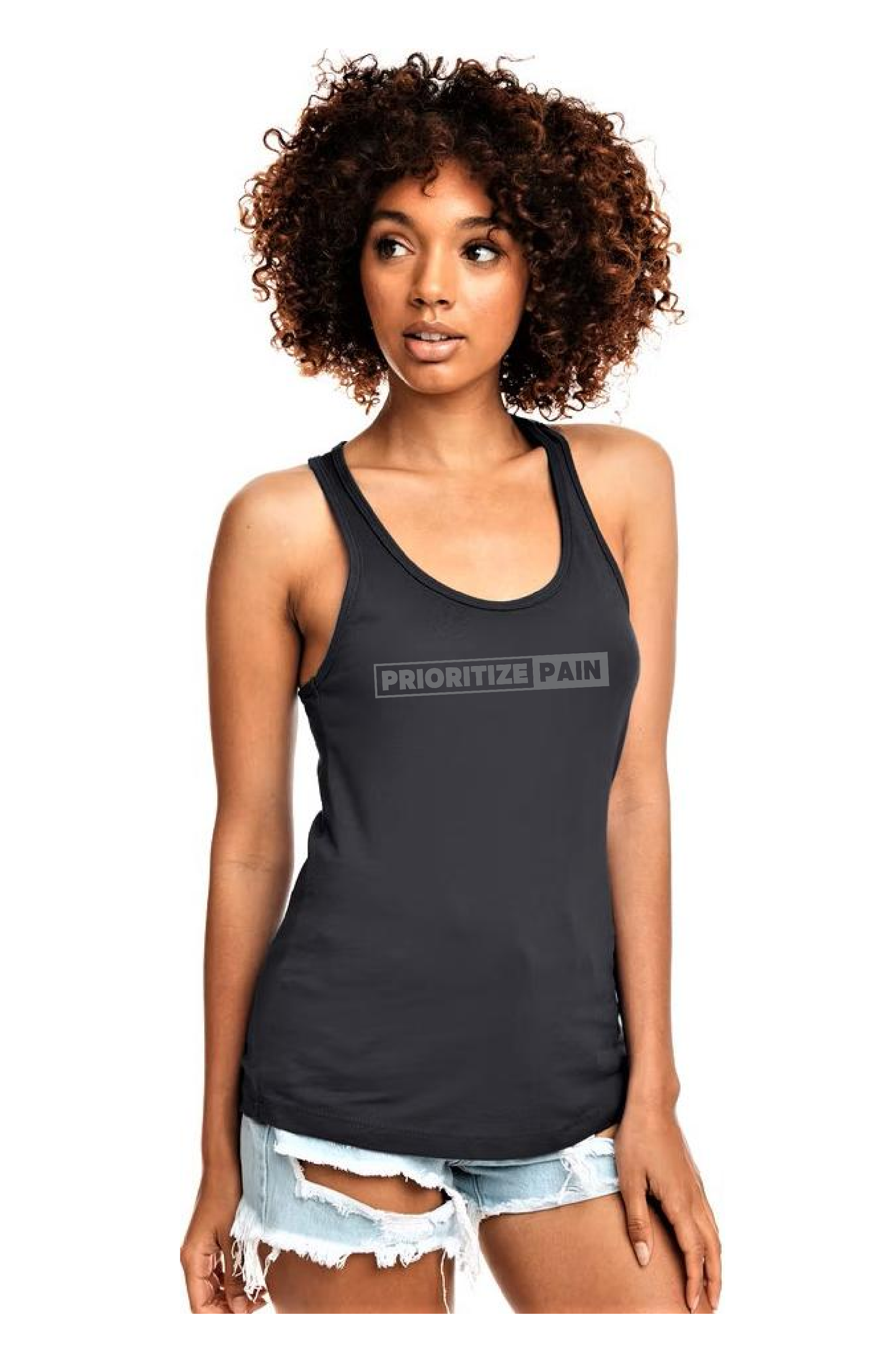 Racerback Tank - HORIZON - Black-Grey